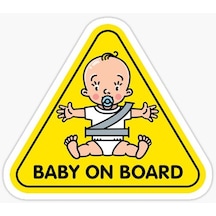 Baby On Board Arabada bebek var Araç Sticker Etiket 19CM md15