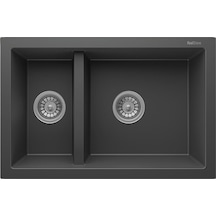 Real Stone P018 Bergama Granit Evye Antrasit 70 X 46 Cm Tezgah Üstü-altı Antrasit