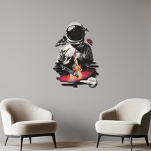 Sürrealist Astronot Metal Tablo