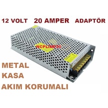 20 Amper 12 Volt Metal Kasa Trafo Adaptör Led Let Kamera Adaptörü