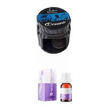 3 Lü Set Seramik Buhardanlık Seti Meditasyon-plates-yoga Seti - Seramik Yağdanlık + Aroma Terapi Oil + Dekoratif Mum - Rahatlatıcı Ortam Aksesuarı 000 Açık Krem