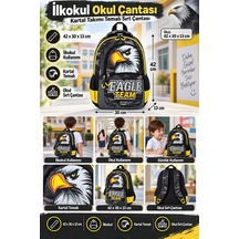 İlkokul Okul Çantası Eagle Team Kartal Takımı Sırt Çantası 42x30x13 Cm Desenli