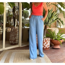 2418 Kadın İnce Yazlık Jeans Kot Denim Pantolon Kar Yıkama