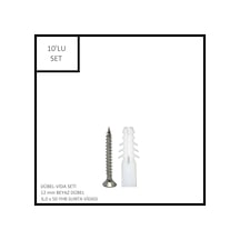 Dübel-vida Seti, Beyaz Dübel 12 Mm, 6,0x50 Yhb Sunta Vidası, 10 Adet