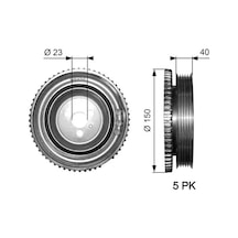 Alfa Romeo Giulietta Krank Kasnagi 1.4 Tb 2011-2018 Gates Tvd1052