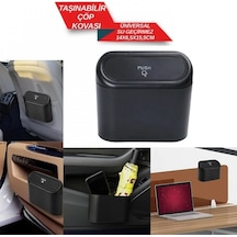 Küllük Portatif Geçmeli Çöp Kutusu 14x6,5x15,5 Siyah
