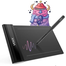 Techtic Veıkk S640 6x4inç Grafik Dijital Tablet 8192 Seviye Pilsiz Kalem Desteği Android Windows Mac Uyumlu