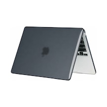 Macbook Neo 13 A3404 Kılıf Kristal Parlak Şeffaf Sert Kapak Hardcase Siyah