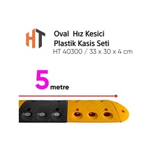 Oval Hız Kesici, Plastik Kasis Seti 5 Metre