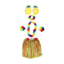 Yetişkin - 531 - Ve Çocuk Uyumlu Luau Aloha Hawaii Rengarenk 40 Cm Etek Ananas Şekilli Gözlük Hawaii - Spt-gld - Kolye R