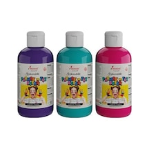 Mor, Fuşya, Turkuaz Parmak Boyası 3'lü Set 3x250 Gr Diğer