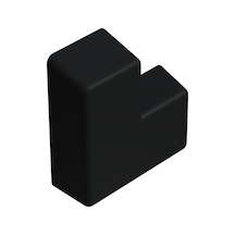 Cateksss 50x50x20 Köşe Alt Plastik - 32 Li Paket Siyah