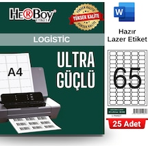 Herboy Hb-1065 38,1 X 21,2 Mm A4 Laser Etiket 25 Adet