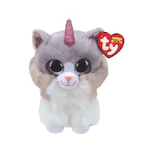 Ty Beanie Boos Peluş Unicorn Kedi Asher 13 Cm Gri