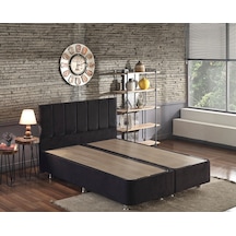 Nironyatak Niron Ela Baza Ve Başlık Seti 200X200 Cm Çift Kişilik Siyah Kumaş