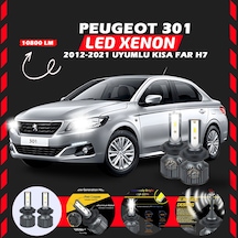 Peugeot 301 2012-2021 Kısa Far Uyumlu Şimşek Etkili Led Xenon Premium Series H7