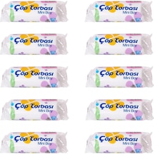 Canhome Beyaz Mini Küçük Boy 40x50 Cm. 30 Litre Çöp Torbası Poşeti - 40 Adetlik 10 Rulo