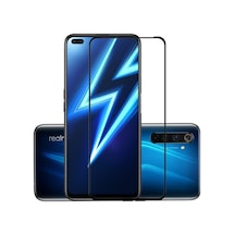 Bufalo Realme 6 Pro Ekran Koruyucu 5D Temperli Cam Siyah