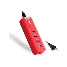 S-Link Sl-M4 Akıllı Telefon Ve Tablet 4000Mah 4 Usb Port Kırmızı