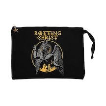 Rotting Christ Design Siyah Clutch Astarlı Cüzdan / El Çantası Siyah