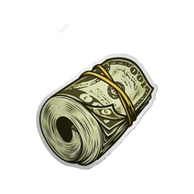 Dolar Para Araba Sticker Yapıştırma 15Cm