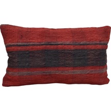 Zehra Abla Halı Yeni El Dokuma Dekoratif Lumbar Kilim Kırlent Yastık Kılıfı 6840 Çok Renkli