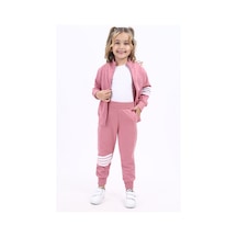 Toontoy Kids Toontoy Kız Çocuk Nakışlı Eşofman Takım Gül Kurusu