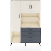 Hyperion Dolap 7 Raflı 4 Çekmeceli 3 Kapaklı 132x44x195 Aytaşı-aytaşı/antrasit Aytası/antrasıt