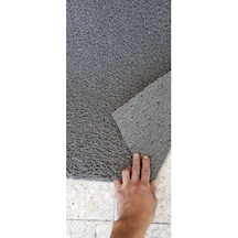 Gri Kıvırcık Paspas Su Emici Kapı Önü Paspas Kaymaz Taban 14 Mm Kıvırcık Yolluk Gri