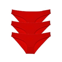 3 Adet Süper Eko Set Likralı Kadın Slip Külot Kırmızı Mudanis Diğer