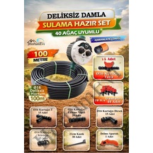 Otomatik Zamanlayıcılı Deliksiz Damla Sulama Seti Ø16 100 Metre / 40 Ağaç Uyumlu Hs0000