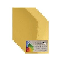 Metalik Aynalı Fon Kartonu 10 Lu A3 30x42 Cm 1 Paket Okul Sınıf Dekoratif Pırıltılı Folyo Kağıt Dekoratif Anas Genel