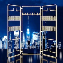 TEKNOTEL TAKI AKSESUAR STANDI DEKORATİF ORGANİZER GOLD EG210