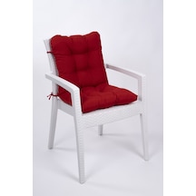 Altınpamuk Neva Pofidik Arkalıklı Özel Dikiş Sandalye Minderi Kırmızı