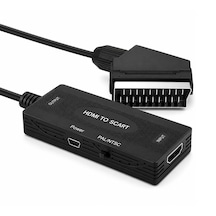 Microcase Hdmı To Scart Pal Ntsc Destekli 1080p Av Dönüştürücü Çevirici Adaptör Al5765 Siyah