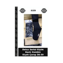 Grey Cat Delux Serisi Giyim Basic Kombin Siyah Çorap 36-39