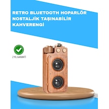 Retro - 674 - Radyo Tasarım Bluetooth Hoparlör 1800mah Uzun - Shopılke - Çalma Süresi