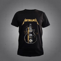 Herşey Nota Gitar Metallıca Siyah Tshirt Unisex 001