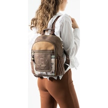 Baginn Amazing Ventis Vegan Deri Sırt Çantası 30 27 Cm Retro Vegan Deri İster Elde Sırt Sırtta Fonksiyonel Kahverengi