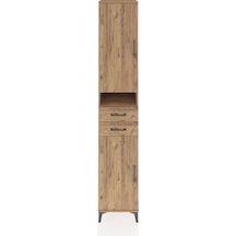 Hyperion Dolap 5 Raflı 2 Çekmeceli 2 Kapaklı 44x44x243 Çam-çam Çam