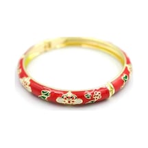 Mineli Çiçekli Bilezik - Kırmızı Çok Renkli