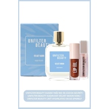 Unfılter Beauty Dudak Yağı No: 91 Cocoa Secret+unfılter Beauty Kadın Edt Velvet Moon 50ml+unfılter Beauty Likit Aydınlatıcı 09 So Sparkly Diğer