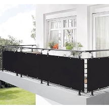 3 Metre X 65 Cm Siyah Renk Polyester Balkon Demiri Brandası Su Geçirmez 1.sınıf 650g Çok Renkli