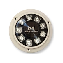 9 Ledli Tekne Su Altı Lambası 10-30w Arası Yerli Garantili Mavi Renkli
