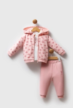 U.S. Polo Assn. 3lü Takım Açık Pembe-12789 Pembe