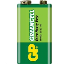 GP 1604G-B Greencell 9V Pil 3'lü
