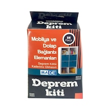 Made Deprem Kiti Mobilya Dolap Sabitleme Aparatı Seti 56 Parça