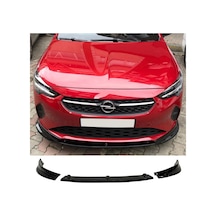 Opel Corsa F 3 Parça Ön Lip Plastik Parlak Siyah Karlık-ön-ek-bodykit