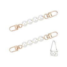 Bag Strap 2 Adet İncili Çanta Askı Uzatıcı - 10-11cm Asma Kilit Beyaz