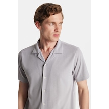 Tudors Erkek Slim Fit Yazlık Örme Dokulu Kısa Kollu Apaş Yaka Gri Gömlek-34775 Gri Tudors Erkek Slim Fit Yazlık Örme Dokulu Kısa Kollu Apaş Yaka Gri Gömlek-34775 Gri